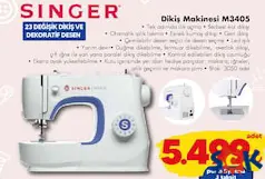 SİNGER M3405 DİKİŞ MAKİNESİ